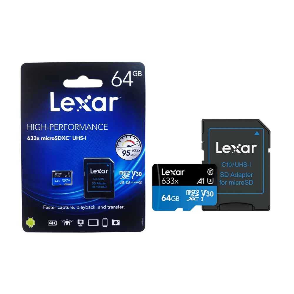 LEXAR MICROSD CARD 64G LSDMI64GBB633A